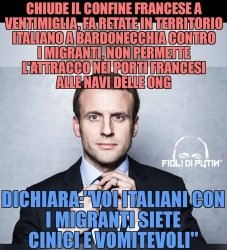 Visto che uomo Macron? Orgoglio e dignità dell'Italia, finalmente